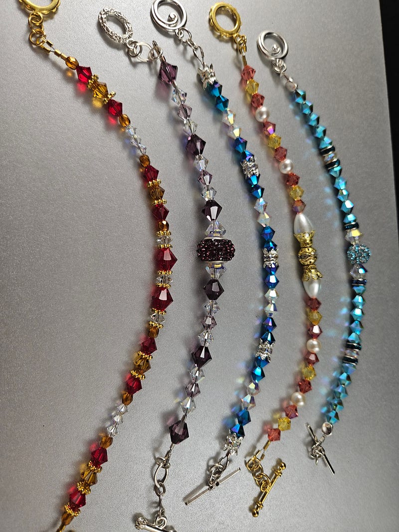 Collection of Swarovski crystal bracelets