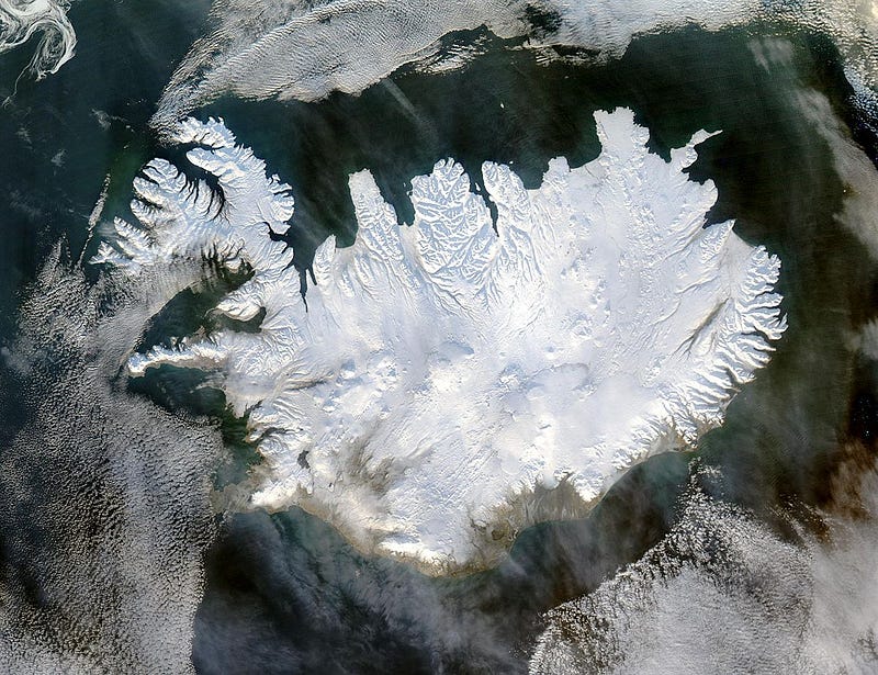 Visual representation of climate change over time