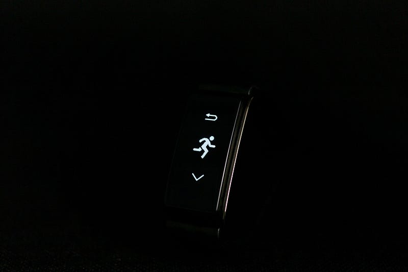 Smartwatch displaying health statistics