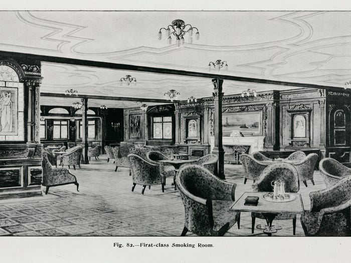 First-class smoking room onboard Titanic II