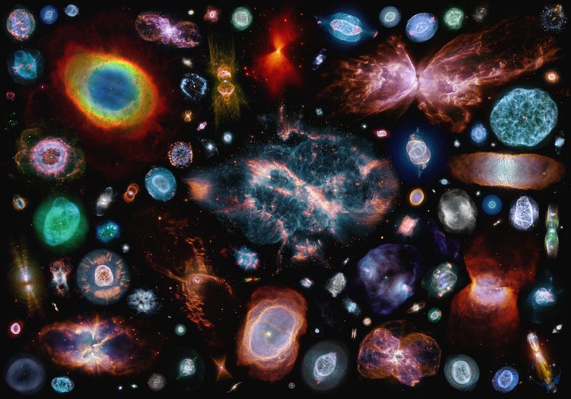 A stunning collection of various types of nebulae