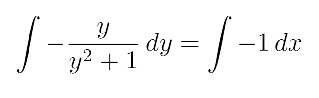 Result of integration in differential equations