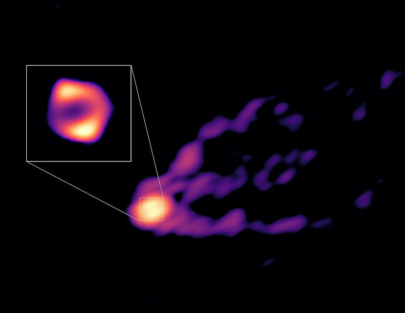 A simulation of star-black hole interactions.