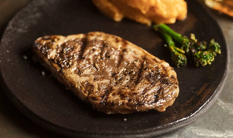 Lab-grown ribeye steak produced by Aleph Farms