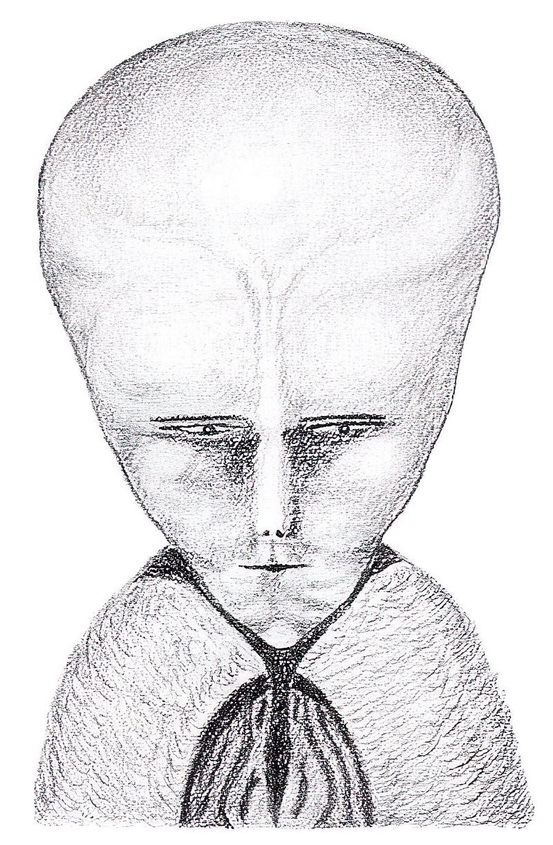 Crowley's drawing of the alien Lam