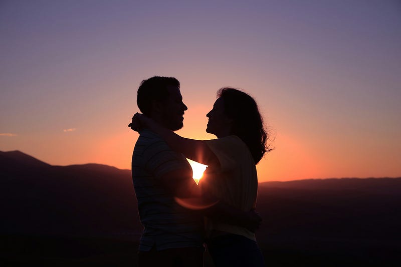 A couple enjoying a joyful moment together