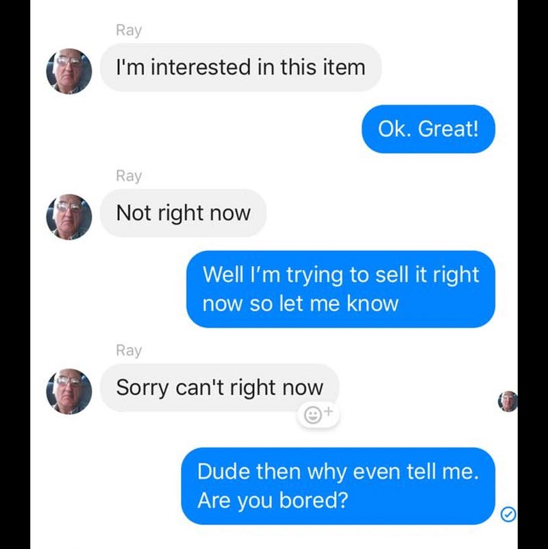 Another Irksome Facebook Marketplace Experience