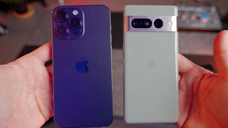 Comparison of Pixel 7 Pro and iPhone 14 Pro Max