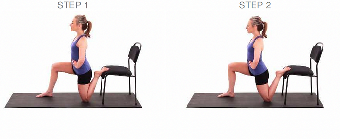 Assisted Quad Stretch Exercise Demonstration