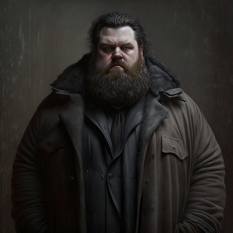 AI-generated image of Rubeus Hagrid