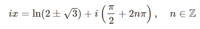 Logarithmic expression involving complex numbers