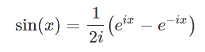 Euler's formula representation of sine