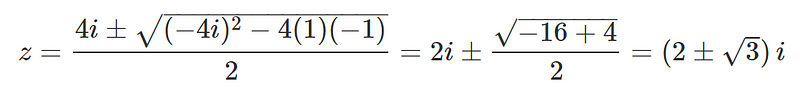 Quadratic formula solution