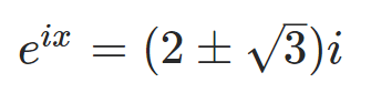 Solving for x in the equation