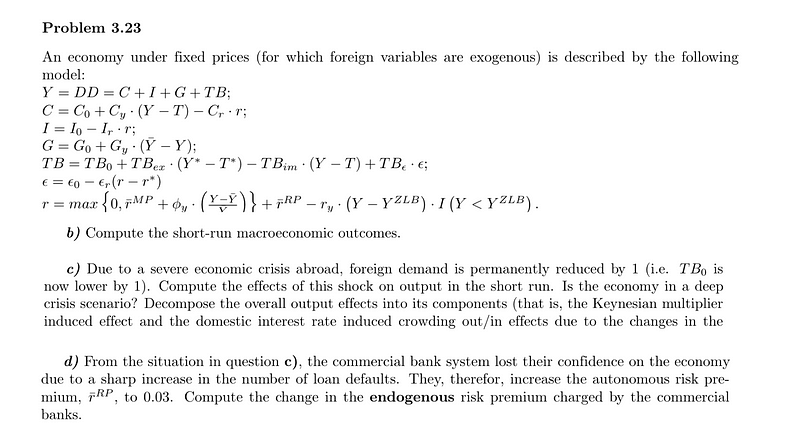 Macroeconomics problem set