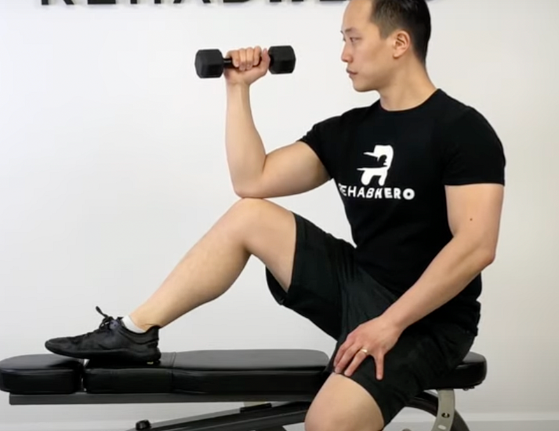 Shoulder external rotation exercise demonstration