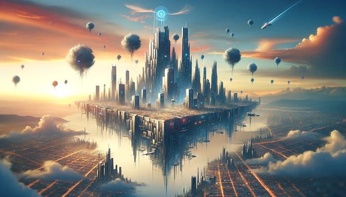 Conceptual Art of Futuristic Floating Cities