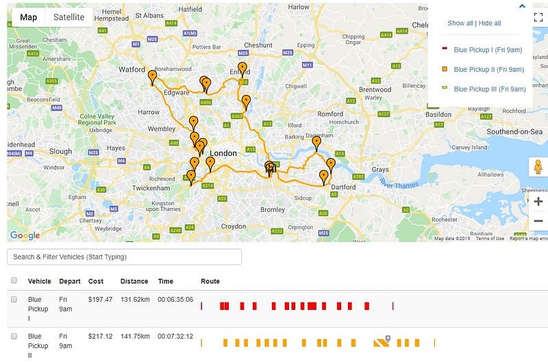 Delivery plan for Blue Pickup II