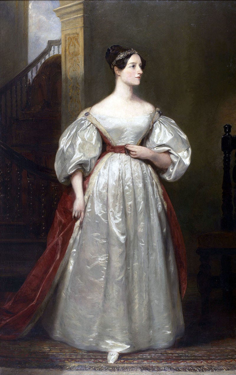 Portrait of Ada Lovelace, a key figure in computing history